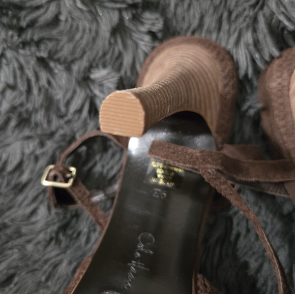 Cole Haan | Grayce Suede Dark Mocha Slingback Heels SZ 9 - Picture 9 of 9